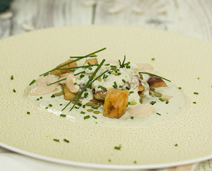 Gnocchis de Haricots Tarbais & Crème de roquefort