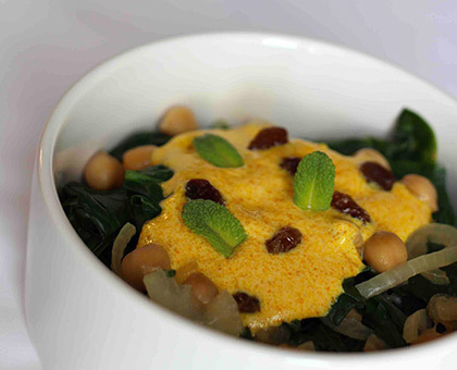 Epinards et Pois Chiches à l\'Oriental