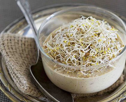 Panna cotta salée au sésame et shiro miso