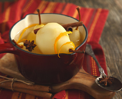Poires à l'orange et au Cognac