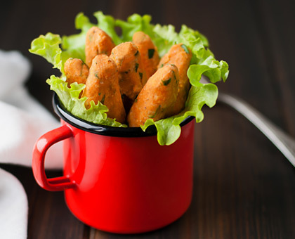 Croquettes de lentilles corail