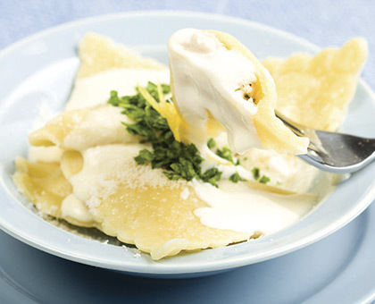 Raviolis & crema de Gran Gusto