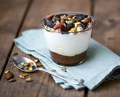 Fromage blanc au granola automnal