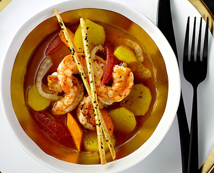 Bouillabaisse de gambas