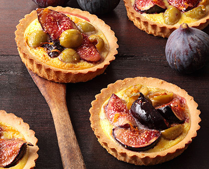 Tartelette aux figues et olives vertes