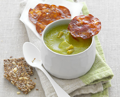 Soupe de haricots verts au chorizo
