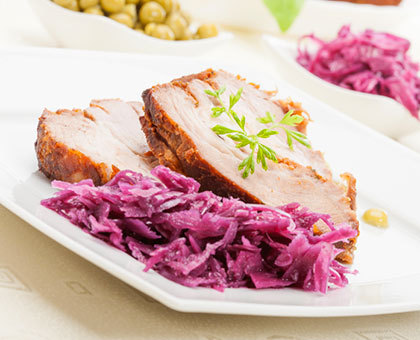 Filet mignon et chou rouge au miel