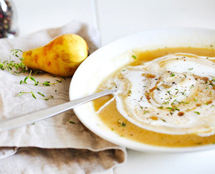 Velouté de rutabaga et poire