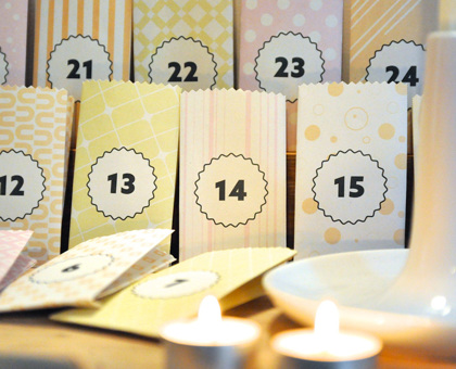 CADEAU : un calendrier de l'Avent à imprimer et à faire soi-même
