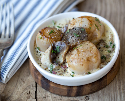 Noix de Saint-Jacques aux pleurotes