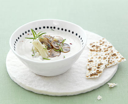 Crème d’artichauts et carpaccio de champignons