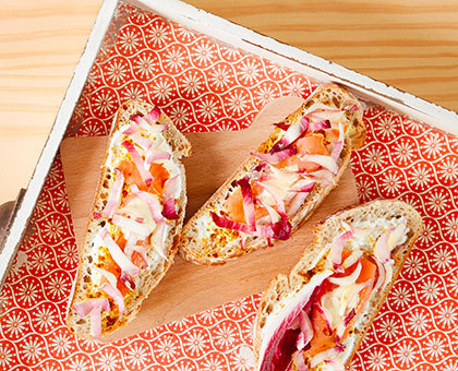 Tartines d'endives et saumon