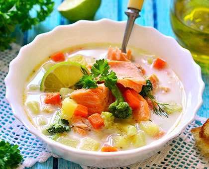 Mijoté de saumon aux herbes aromatiques