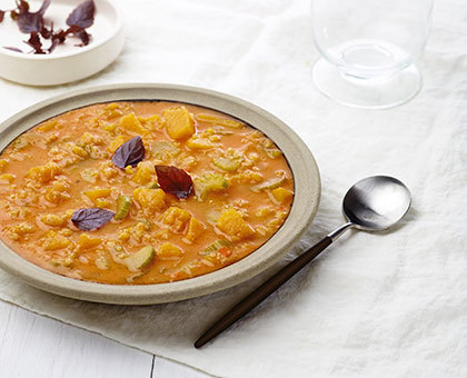 Soupe corail au quico