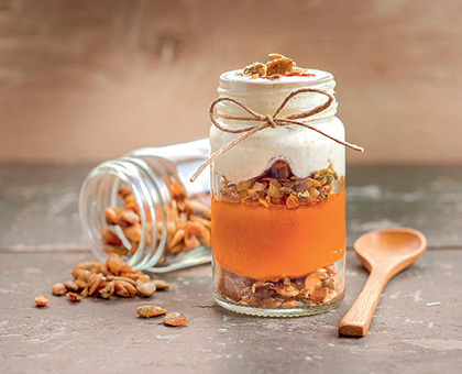 Crème de butternut et graines de courge caramélisées