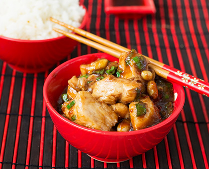 Poulet au miel et noix de cajou