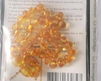 Rappel produit : collier d'ambre pour enfant Natural Amber