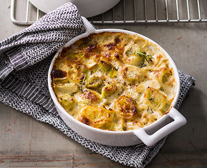 Gratin de poireaux au parmesan