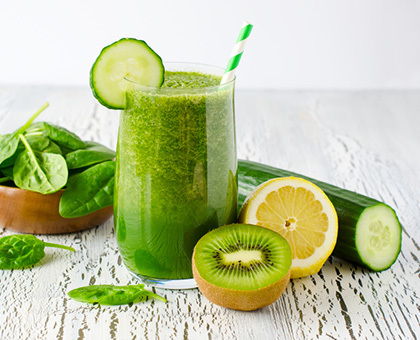 Smoothie kiwi et concombre