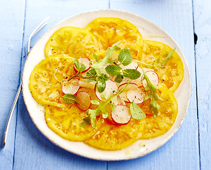 Carpaccio de tomates ananas d'Antan Prince de Bretagne