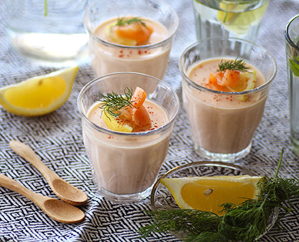 Pana cotta au saumon fumé