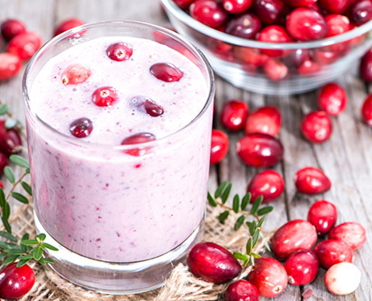 Smoothie aux cranberries