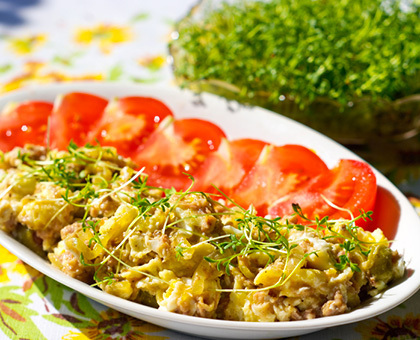 Omelette express au thon