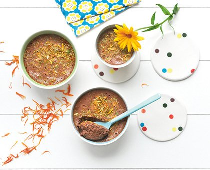 Mousse au chocolat flower power