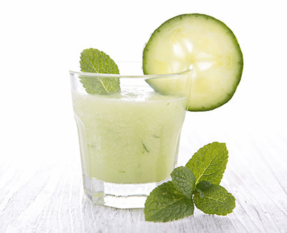 Smoothie concombre et menthe