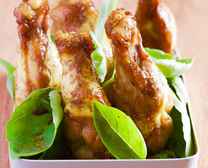 Manchons de poulet caramélisés à la plancha