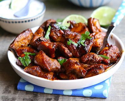 Poulet au miel, à la chicorée et au gingembre