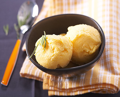 Sorbet au melon et au romarin