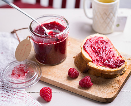 Confiture de framboises maison