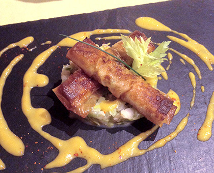 Croustillant de rouget au basilic et Pruneau d’Agen