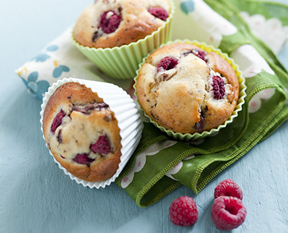 Muffins choco framboises