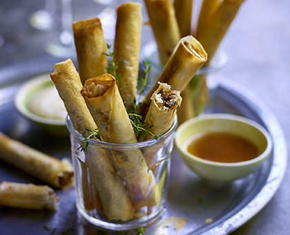 Croustillants à l’agneau et au chèvre frais