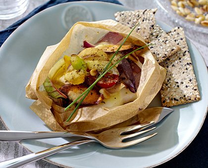 Papillotes de cabillaud maraichères