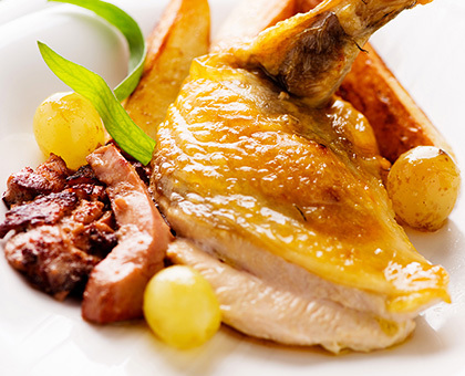 Pintade au foie gras