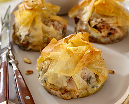 Pastilla de lotte aux épinards