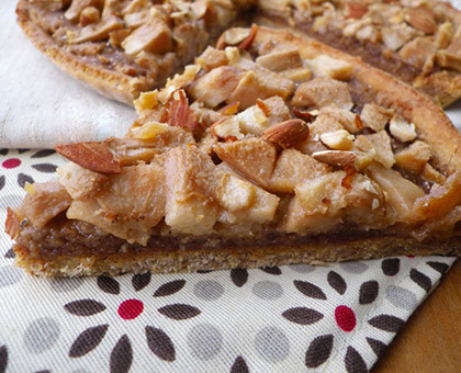 Tarte fine poires-amandes