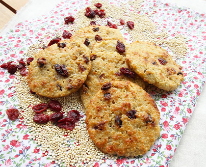 Cookies quinoa-cranberries