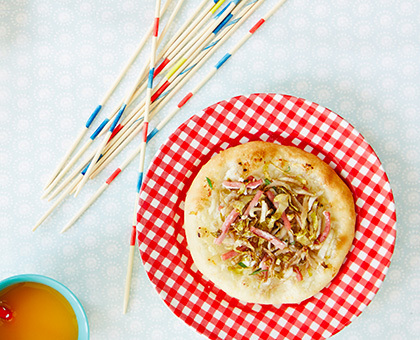 Pizza endives, jambon, ricotta