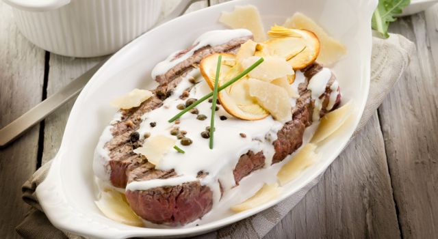 Pavé de boeuf au livarot