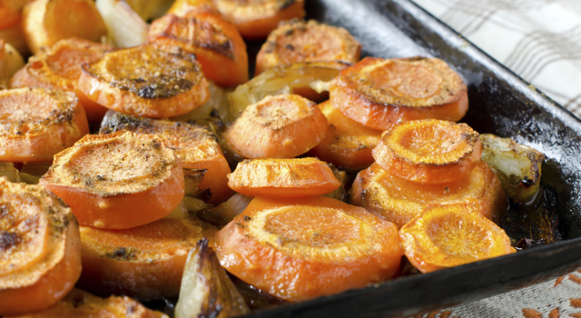 Carottes douces au four