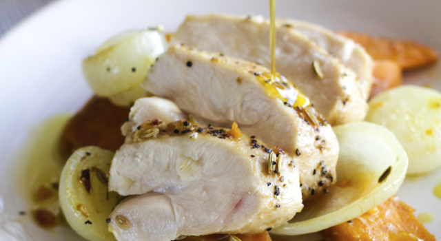 Emincés de poulet aux saveurs exotiques