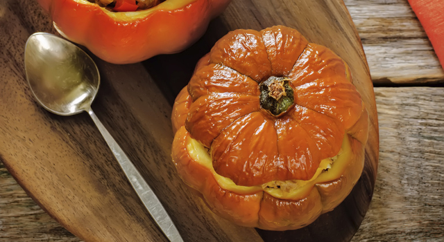 Potimarrons farcis au gorgonzola