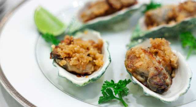 Huîtres au beurre d’échalote