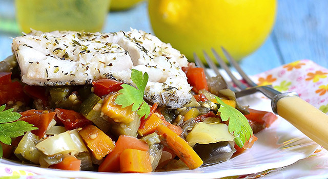 Filets de cabillaud sauce aux pignons de pin