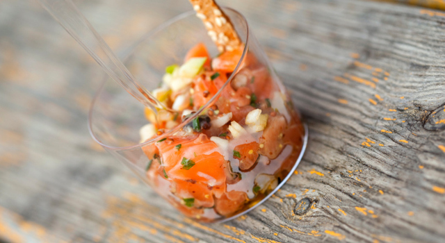 Tartare de saumon au céleri