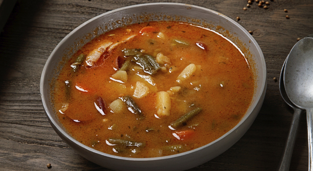 Potage relevé au tofu